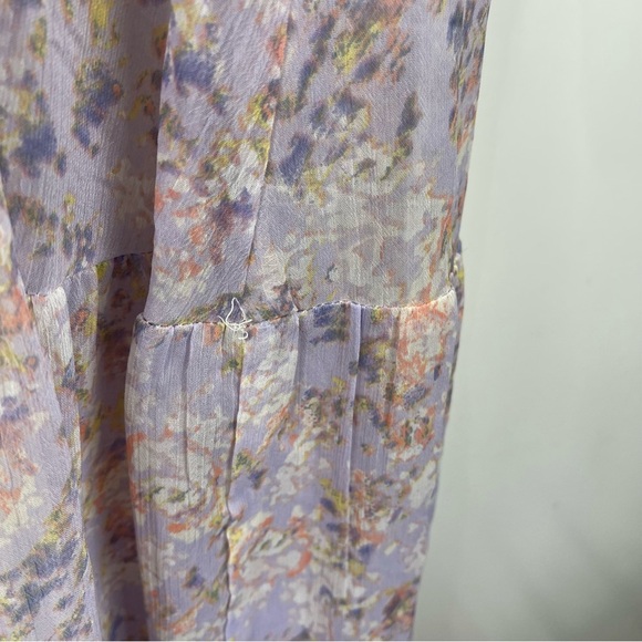 NEW Vici x Fate Dashing Daisies Chiffon Maxi Dress Purple Floral Size Medium - Picture 7 of 13